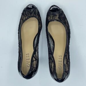 Guess Black Lace High Heels, size - 8.5 M in good condition.